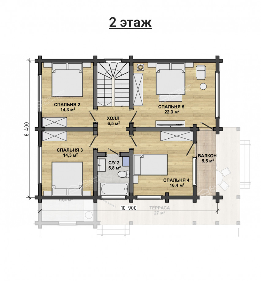 Дом из клееного бруса VZ-366
